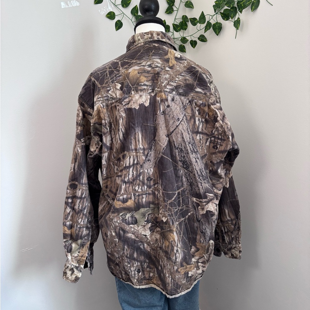 Mens Columbia Brown Camouflage Long Sleeve Button Up Shirt Size XL - Picture 6 of 8